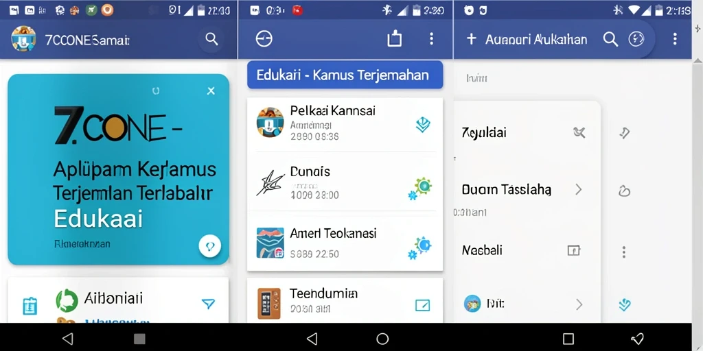 Antarmuka aplikasi 7CONE yang intuitif dan mudah digunakan.