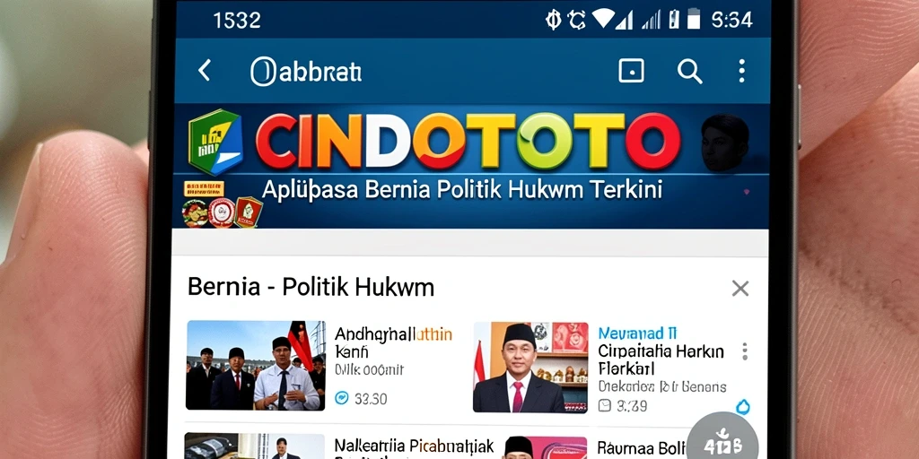Antarmuka CINDOTOTO yang modern dan informatif tentang politik hukum.
