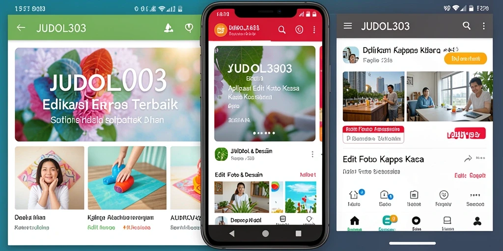 Antarmuka kreatif dalam aplikasi JUDOL303 untuk Edit Foto Kertas Kaca.