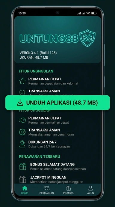 Tampilan halaman APK untung88